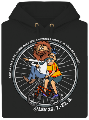 Cyklistický horoskop: Lev unisex mikina premium Dark Black