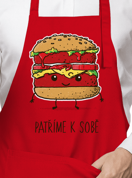 Patříme k sobě zástěra Red