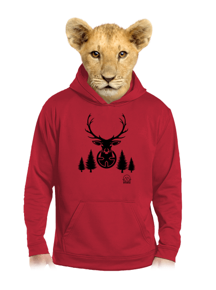 Jelen dětská mikina klokanka Fire Red