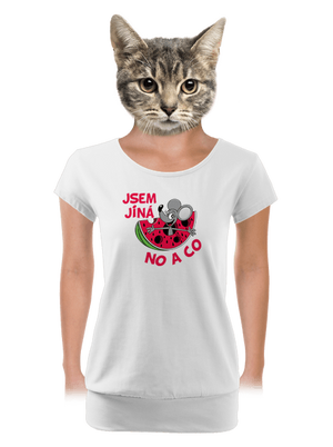Jsem jiná dámské tričko s lemem White
