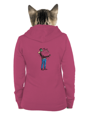 Kufr dámská mikina na zip Magenta