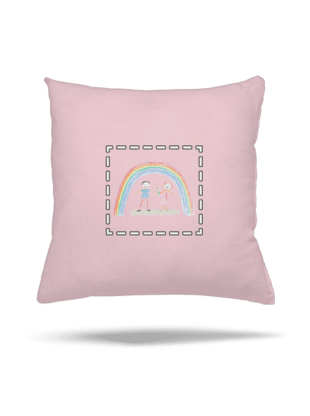 Dětské kresby - nahraj vlastní polštář Light Pink