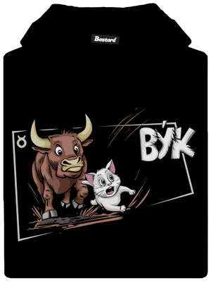 Kočičí horoskop: Býk dětská mikina klokanka Black