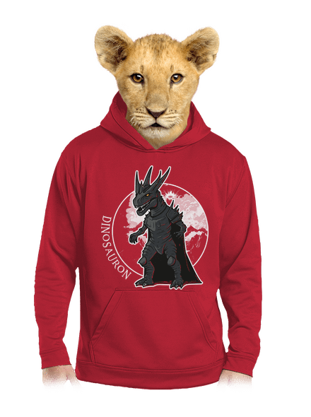 Dinosauron dětská mikina klokanka Fire Red