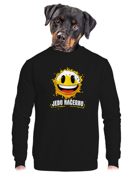 Jedu načerno unisex mikina bez kapuce Black