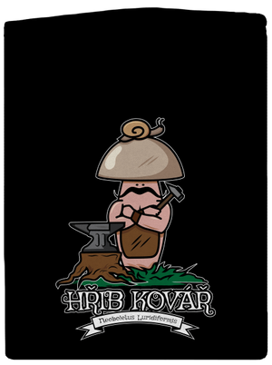 Hřib kovář pánská mikina na zip Black