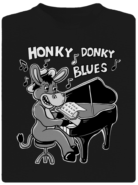 Honky donky blues pánské sportovní tričko Black