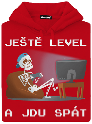 Ještě level pánská mikina klokanka Red