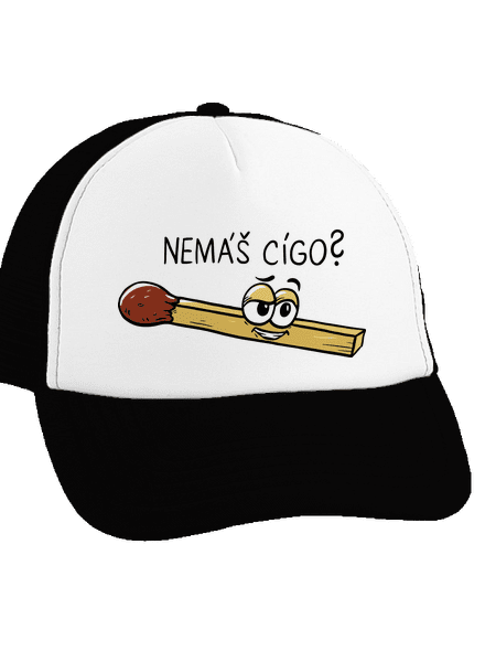 Cígo a oheň kšiltovka truckerka Black cap