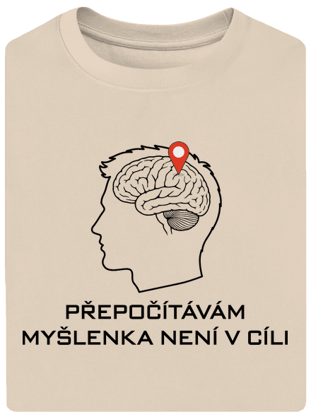Přepočítávám unisex tričko oversized Almond