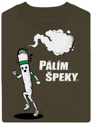 Pálím špeky unisex mikina bez kapuce Urban Khaki