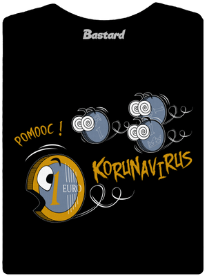 Korunavirus na útěku dámské tričko premium Black