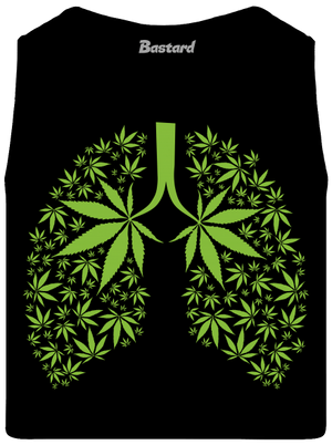 Ganja plíce pánské tílko Black