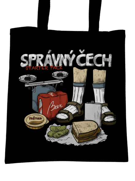 Správný Čech taška Black