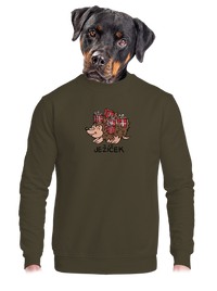 unisex mikina bez kapuce