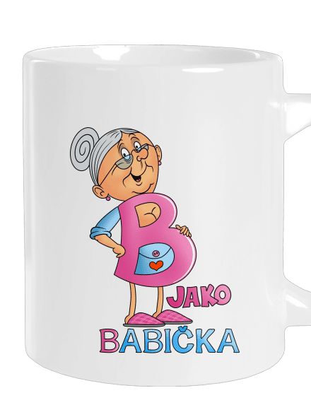B jako babička velký hrnek White