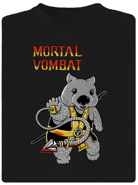 Mortal Vombat pánské sportovní tričko Black