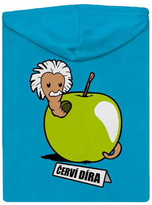 Červí díra dámská mikina na zip Blue Atol