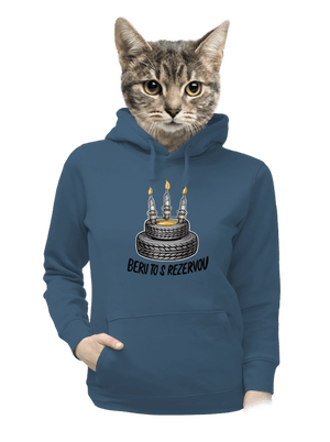 Beru to s rezervou dámská mikina klokanka Denim