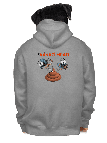 Skákací hrad pánská mikina na zip Light Melange