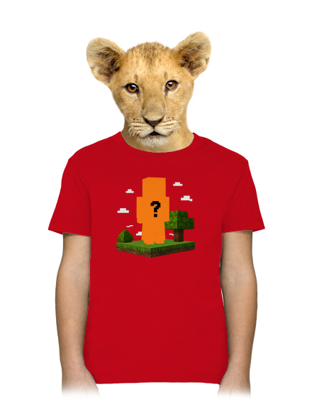 Minecraft z vlastní fotky dětské tričko Red