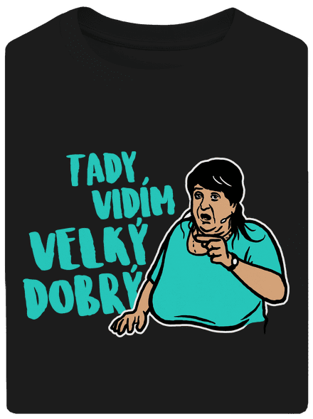 Velký dobrý unisex tričko oversized Black