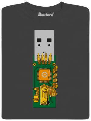 USB city pánské tričko Dark Grey