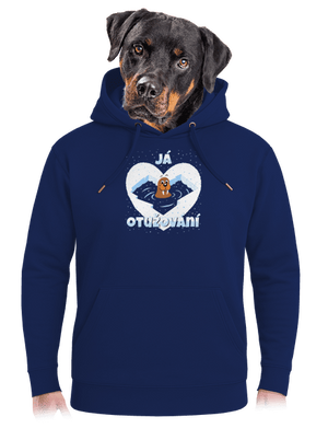 Miluju otužování unisex mikina premium Navy