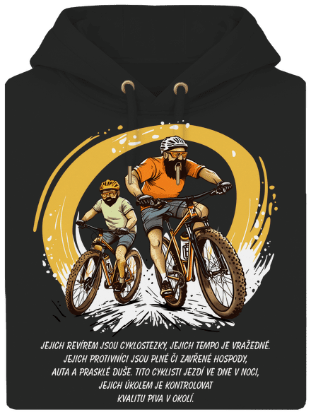Cyklo 11 unisex mikina premium Dark Black