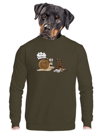 Bezďák unisex mikina bez kapuce Urban Khaki