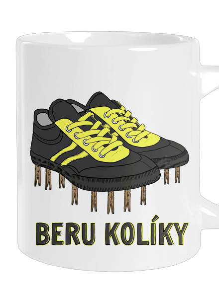Beru kolíky velký hrnek White