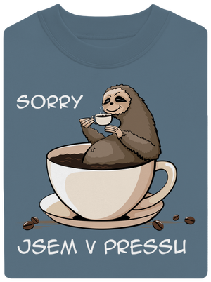 V pressu unisex mikina bez kapuce Nordic Blue