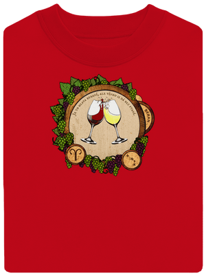 Vinný horoskop: Beran unisex mikina bez kapuce Red