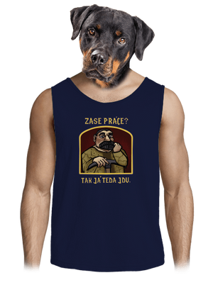 Zase práce? pánské tílko French Navy