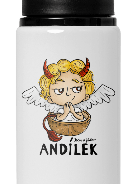 Andílek lahev na vodu White