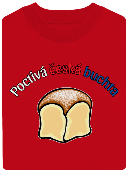 Poctivá buchta a klobása unisex mikina bez kapuce Red