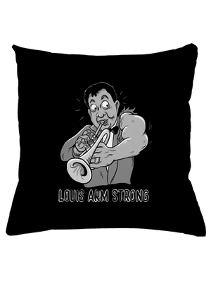 Louis Armstrong polštář Black