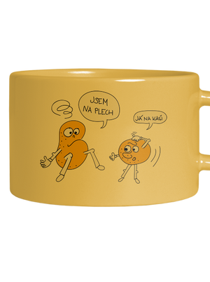 Opilé brambory hrnek makronka Yellow Macaron