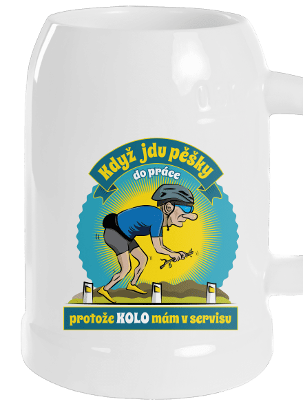 Závislost na kole půllitr White
