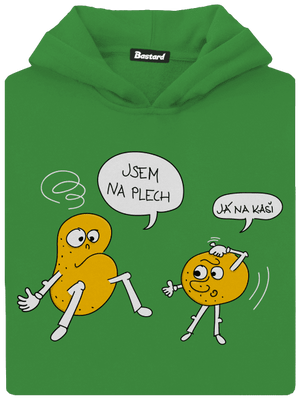 Opilé brambory dětská mikina klokanka Kelly Green AWD