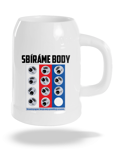 Sbíráme body - hokej půllitr White