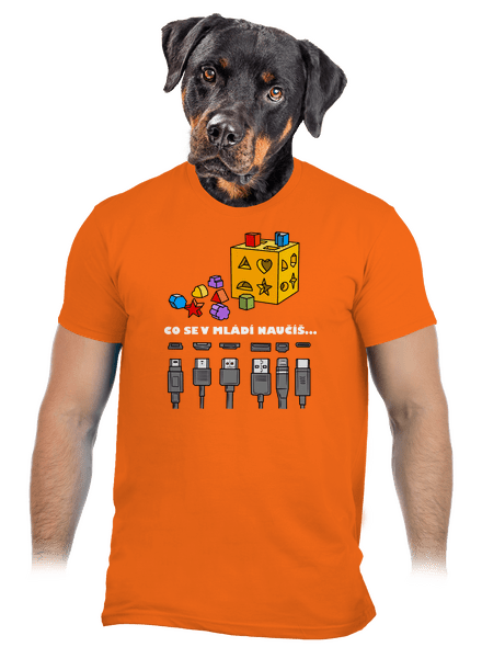 Co se v mládí naučíš pánské tričko Orange