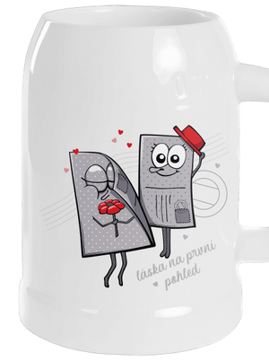 Láska na první pohled půllitr White