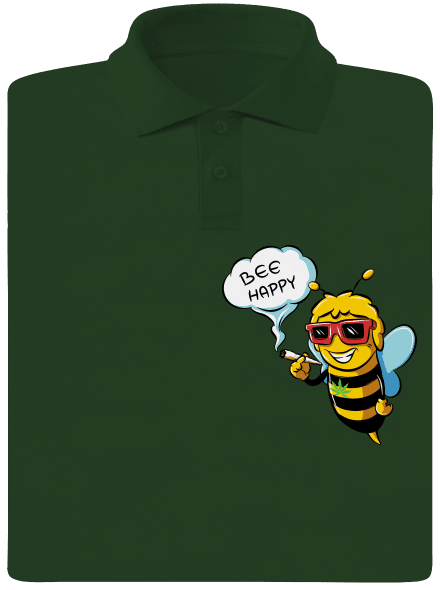 Bee happy pánská polokošile Bottle Green Mal