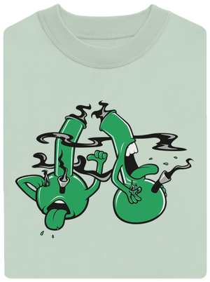 Bongo kašel unisex mikina bez kapuce Blush Mint