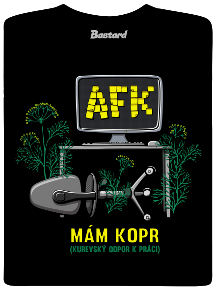Mám kopr pánské dlouhý rukáv Black