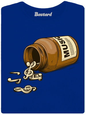 Music Pills dámské tričko s lemem Royal Blue Mal