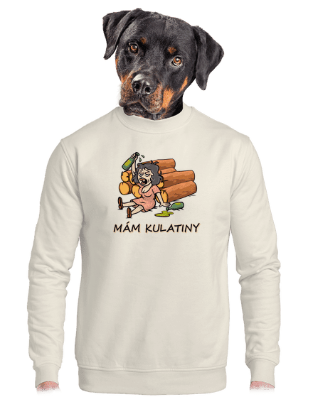 Mám kulatiny unisex mikina bez kapuce Off White
