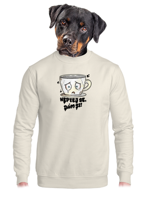 unisex mikina bez kapuce
