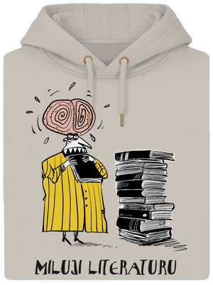 Miluji literaturu unisex mikina premium Pastel Macchiato